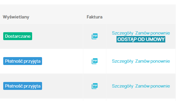 Przycisk odstąpienia od umowy